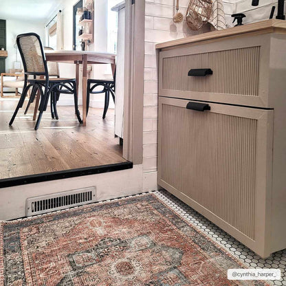 Alfombra Rosman lavable con efecto desgastado