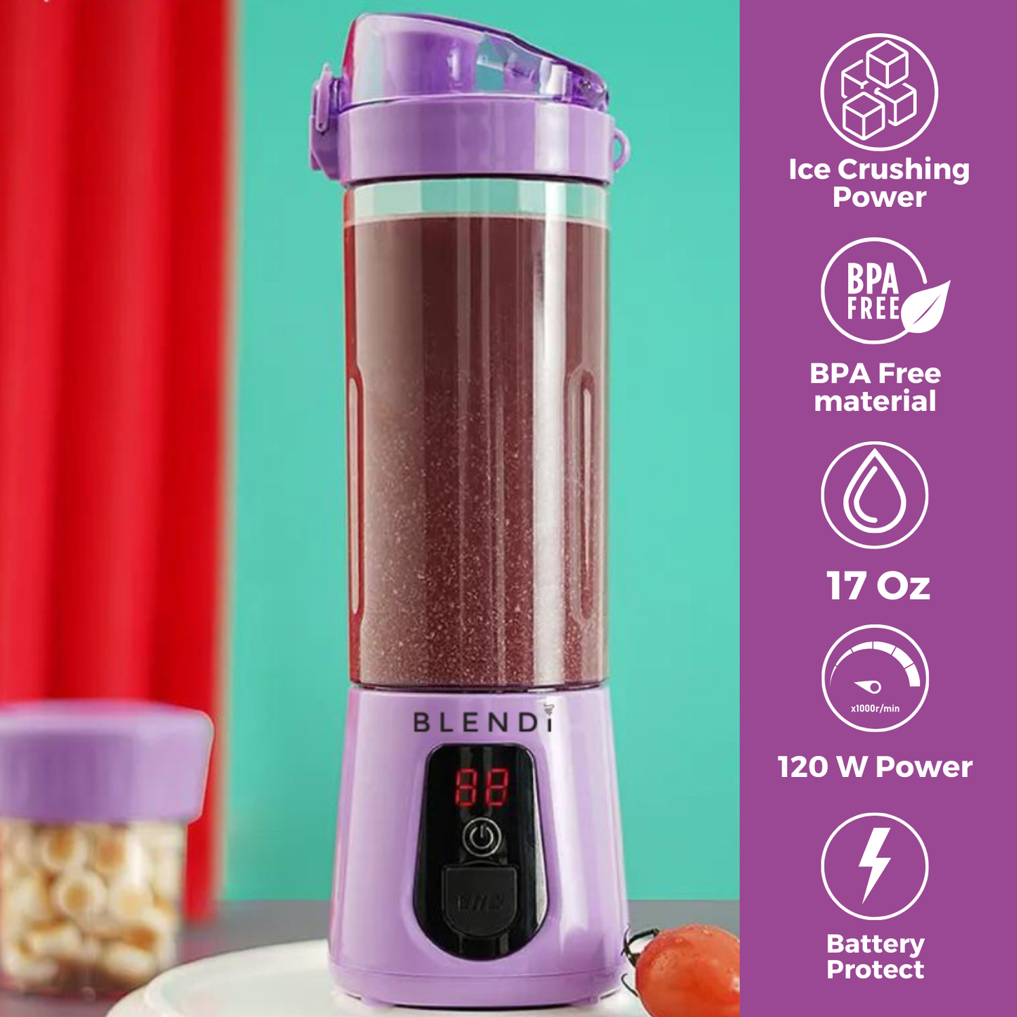 Batidora portátil Pro+ para picar hielo (500 ml)