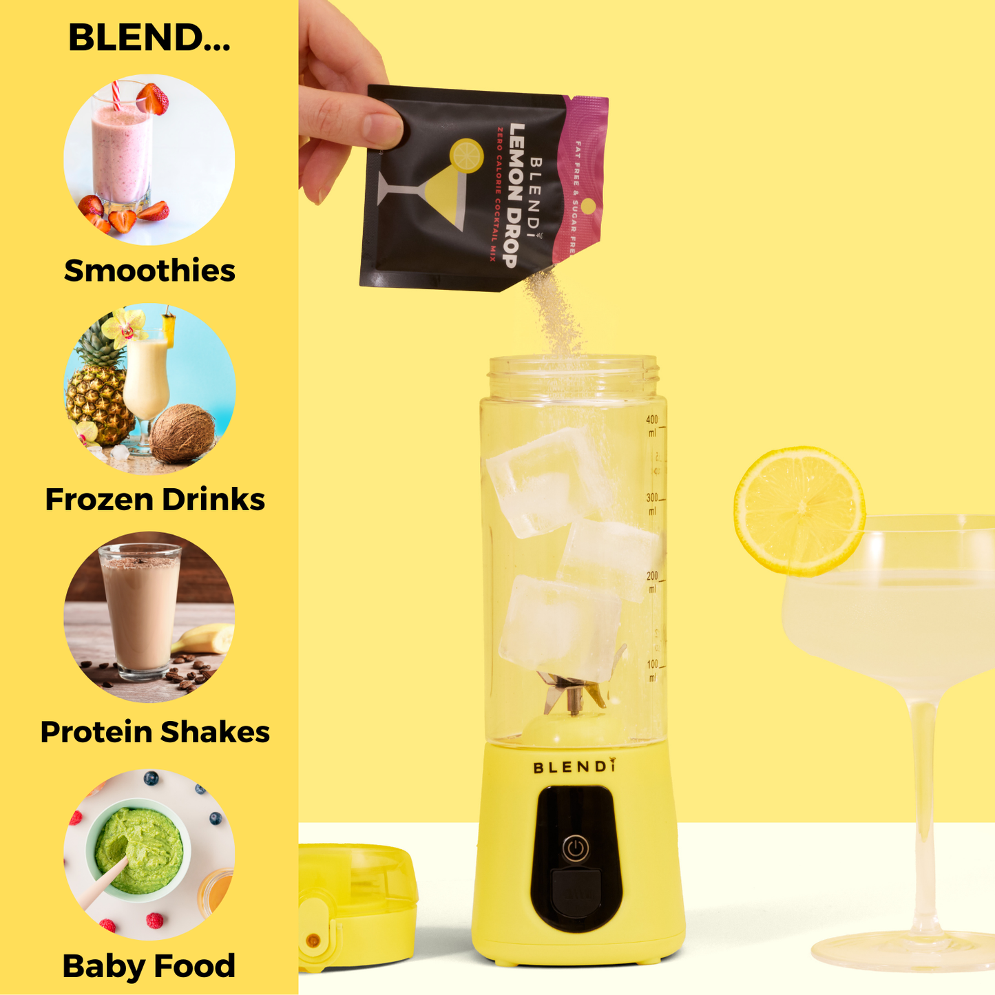 Batidora portátil Pro+ para picar hielo (500 ml)