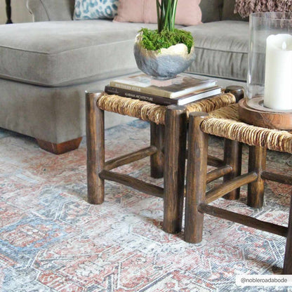 Alfombra Rosman lavable con efecto desgastado
