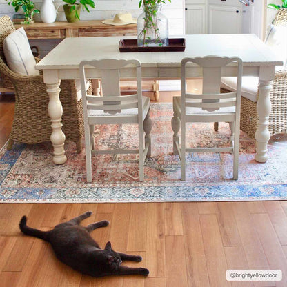 Alfombra Rosman lavable con efecto desgastado