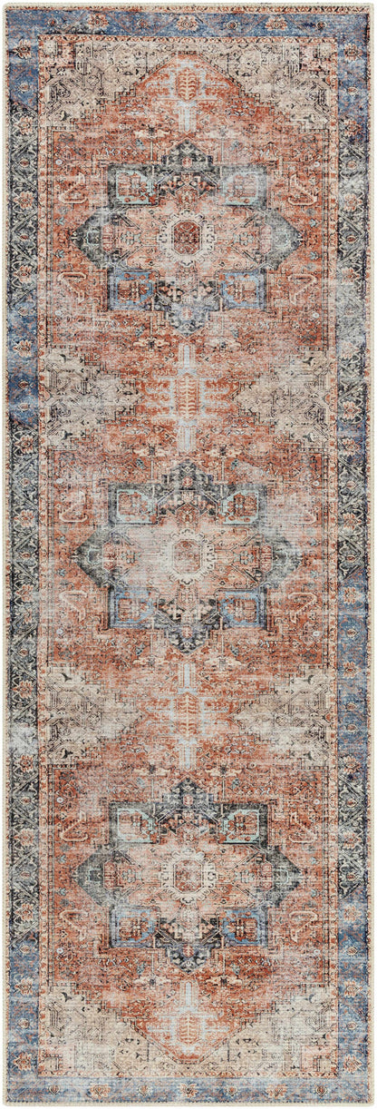Alfombra Rosman lavable con efecto desgastado