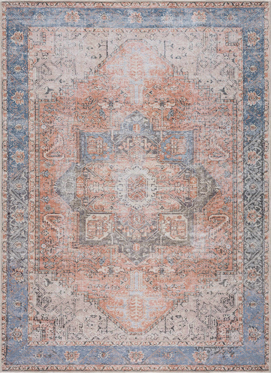 Alfombra Rosman lavable con efecto desgastado