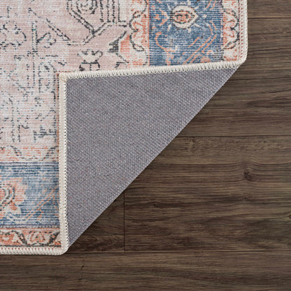 Alfombra Rosman lavable con efecto desgastado