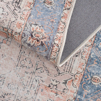Alfombra Rosman lavable con efecto desgastado