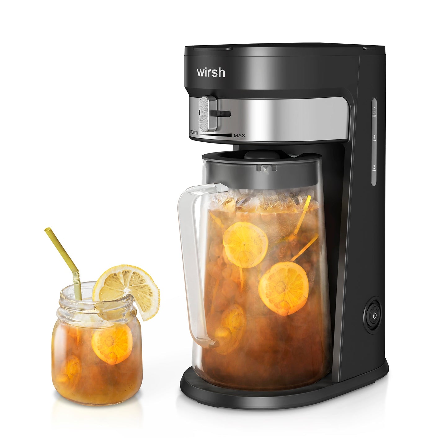Cafetera Wirsh para café helado, máquina de té helado con jarra de 85 onzas, control de intensidad y filtro reutilizable